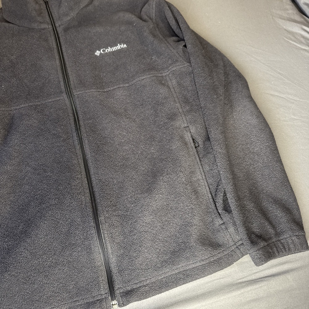 Columbia Full Zip Fleece Jacket Mens Large Blue Outdoor Hiking Layer Casual‎ - Picture 3 of 10